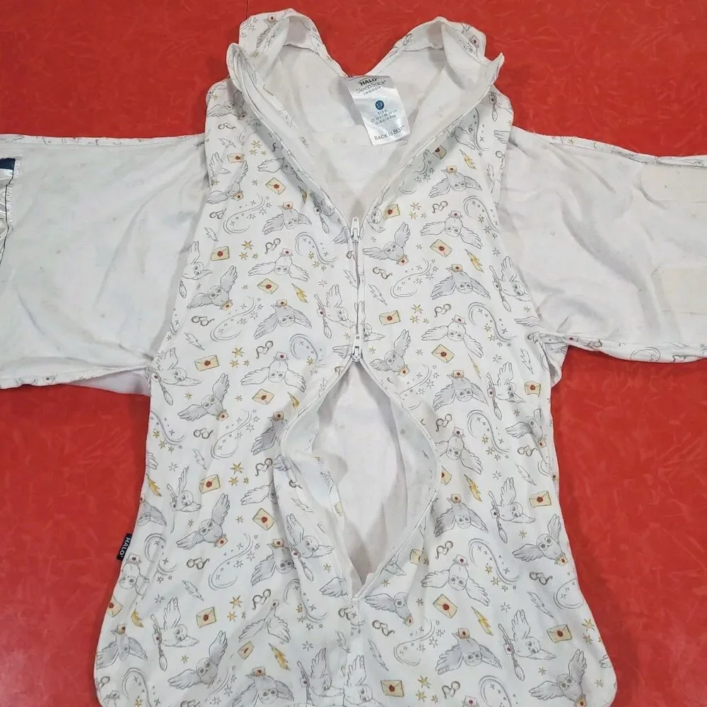 Harry Potter Halo Sleep Sack Swaddle 3-6 Mths 3 Way Blanket 2 Way Zip Owl